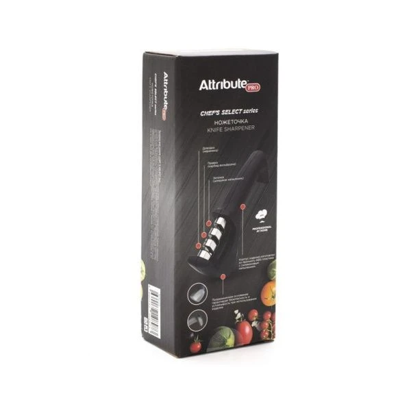Ножеточка трехзонная 18,5*5,5*5см с алмазным покрытием CHEF`S SELECT черная APK016 (6)