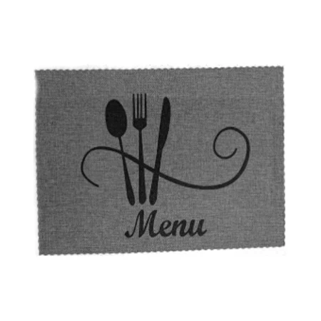Салфетка сервировочная 44*29см ПВХ MENU серая JC-15488 (300)