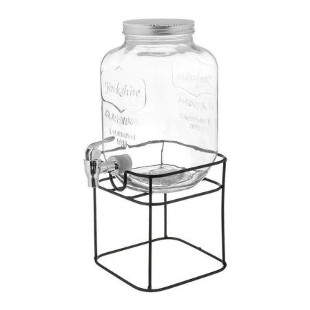 Банка для лимонада 4л стекло на мет.подставке 2000-4000 (8)