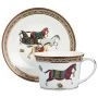 Чайный набор 8пр фарфор ЛОШАДЬ на 4 персоны 250мл (8)