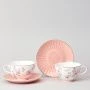 Чайный набор 4пр фарфор ВРЕМЕНА ГОДА на 2 персоны 250мл розовый (12)