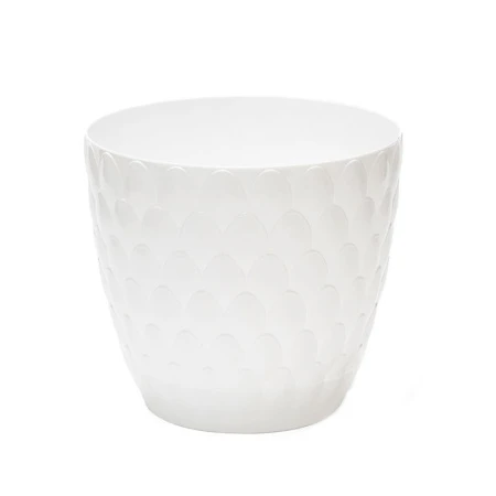 Кашпо 1,6л пластик КАНТРИ белый 6961 (48)