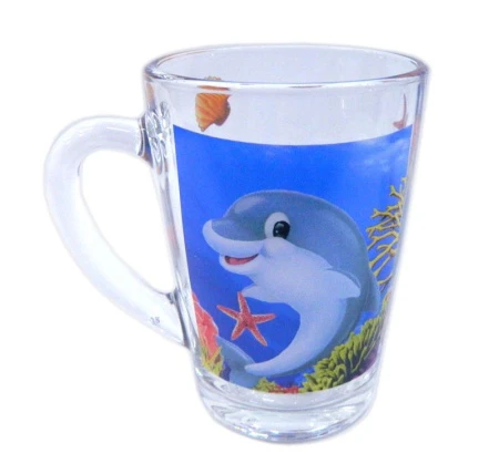 Кружка 300мл стекло ДЕЛЬФИН (20)