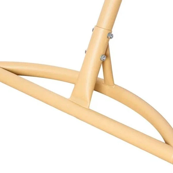 Кресло подвесное Для двоих Home с ротангом металл бежевое,беж подушка 120*125*190см (max нагр.160кг)