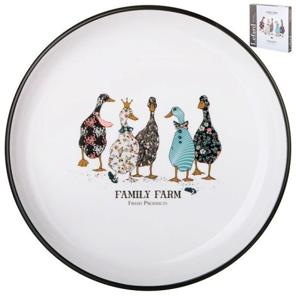 Тарелка мелкая 25,5*3см фарфор FAMILY FARM обеденная (12)