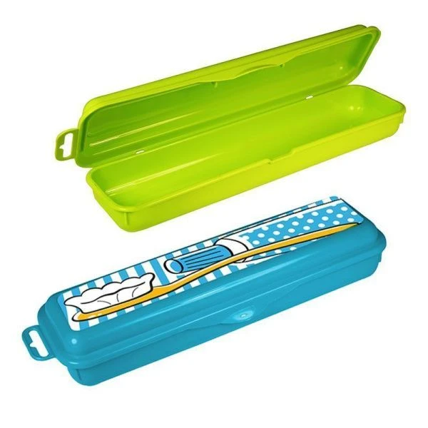 Футляр для зубной щетки и пасты 24*6*3,5см пластик МИКС разноцветный (12)