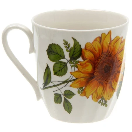 Кружка 270мл фарфор Волна ПОДСОЛНУХ (12)