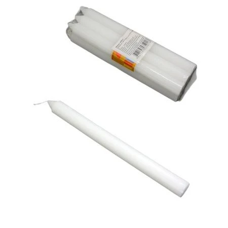 Набор свечей парафин 6шт. 20см белые G354-2 (50)