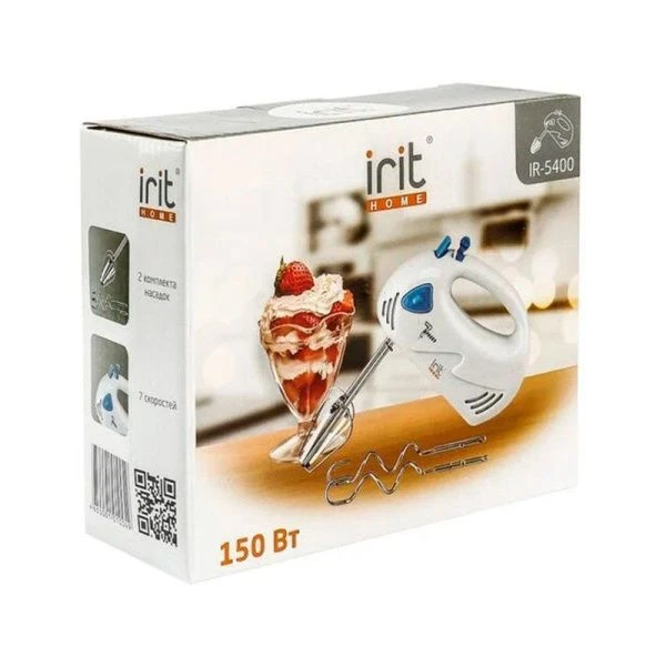 Миксер нерж.сталь/пластик IR-5400 мощность 150Вт, 7 скоростей (24)