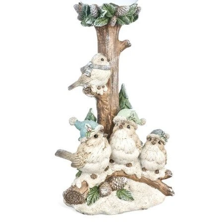 Фигурка новогодняя световая Птички 17*14*41см полистоун (4)