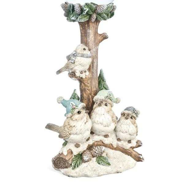 Фигурка новогодняя световая Птички 17*14*41см полистоун (4)
