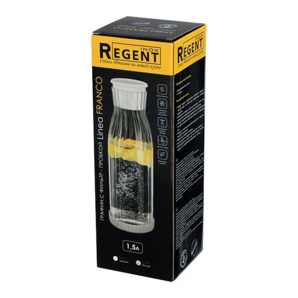 Графин 1,5л стекло Franco с бамбук.пробкой 74-901 (12)