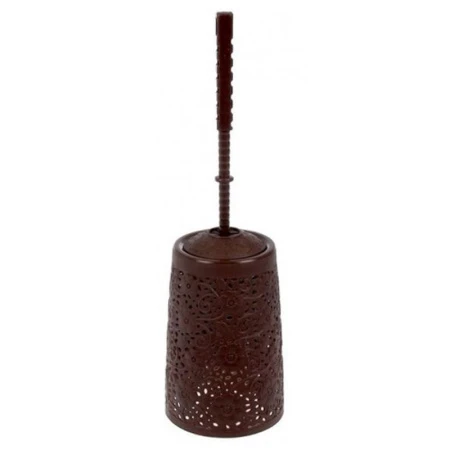 Ершик туалетный длинный пластик АЖУР коричневый 11128 (24)