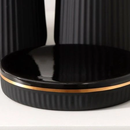 Набор для ванной Grace 3 предмета (дозатор для мыла, стакан, мыльницы), цвет черный   7500327