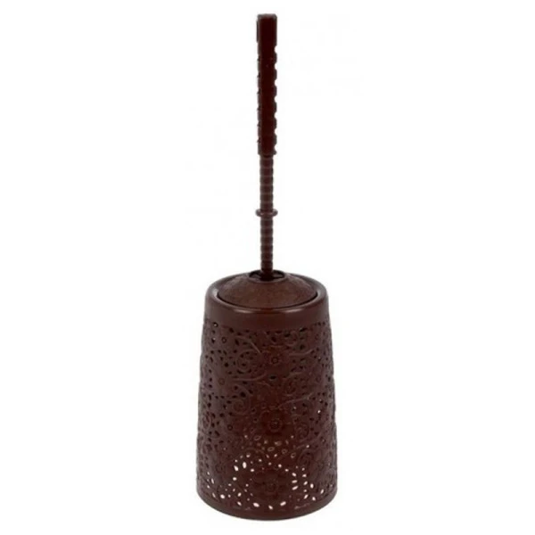 Ершик туалетный длинный пластик АЖУР коричневый 11128 (24)