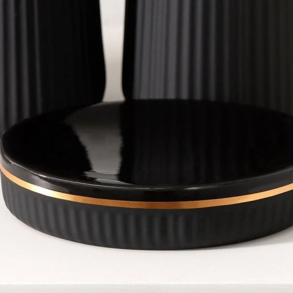 Набор для ванной Grace 3 предмета (дозатор для мыла, стакан, мыльницы), цвет черный   7500327