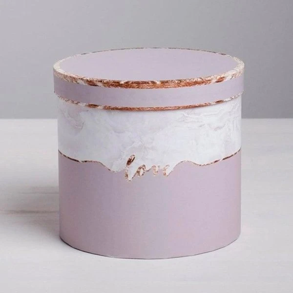 Коробка подарочная 14*13см картон Мрамор