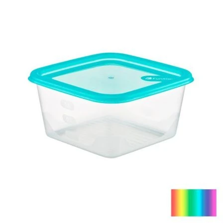 Контейнер пищевой 1,1л 154*154*78мм пластик Fusion зеленый квадратный (20)