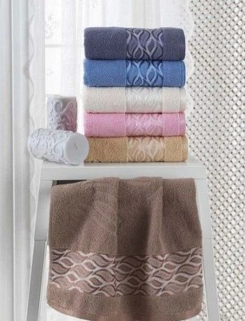 яяяПолотенце махровое 70*140см JULIE WAVE 1/1