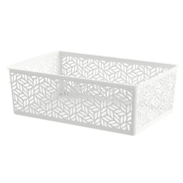 Корзина для хранения 4,3л 290*190*95мм пластик Linden белая (12) 221213329/01