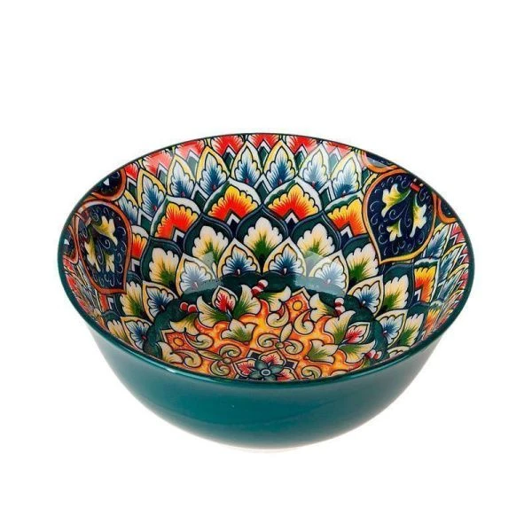 Салатник 800мл 16см фарфор Arabesque зеленый (48)