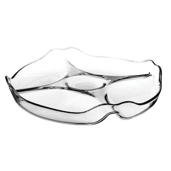 Менажница 4 секции 25,2см стекло БЕЙСИК (12)