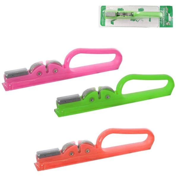 Точилка для ножей с точильным камнем 19*3*4,5см нерж.сталь/пластик BZ-37 (144)