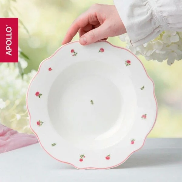 Тарелка глубокая 22см фарфор French rose суповая