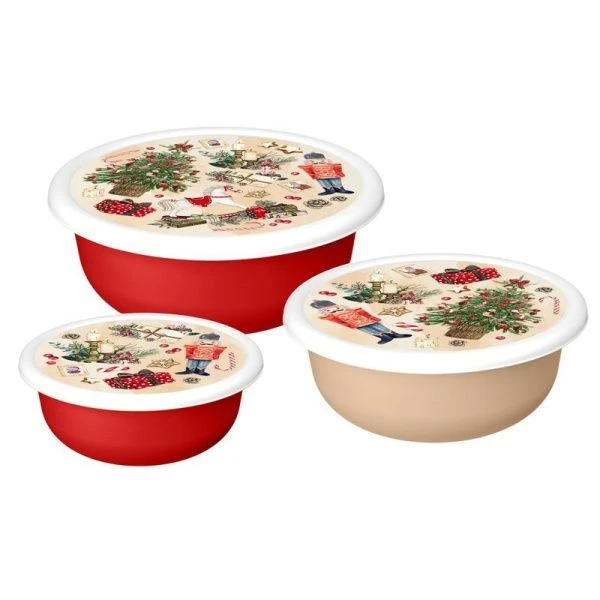 Миска 1,2л пластик ИГРУШКИ с крышкой с декором красный (18) 223138206/03