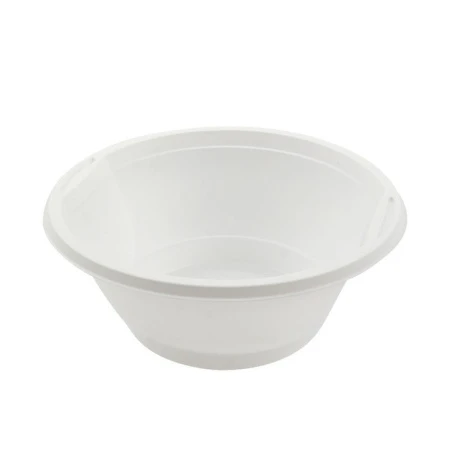 Миска одноразовая 600мл пластик суповая белая ПП (1000/50/450)