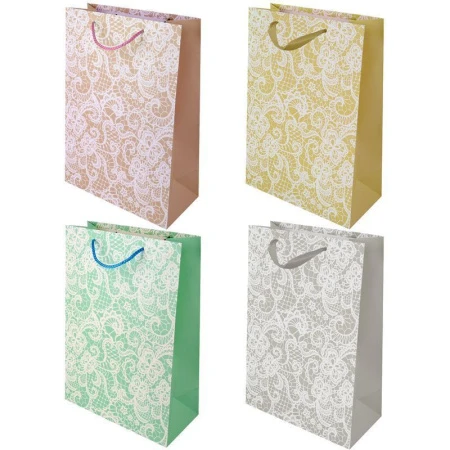 Пакет бумажный 31*42*12см, 4 вида HS1558-XL/JC-11025 (300)