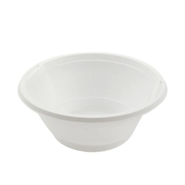 Миска одноразовая 600мл пластик суповая белая ПП (1000/50/450)