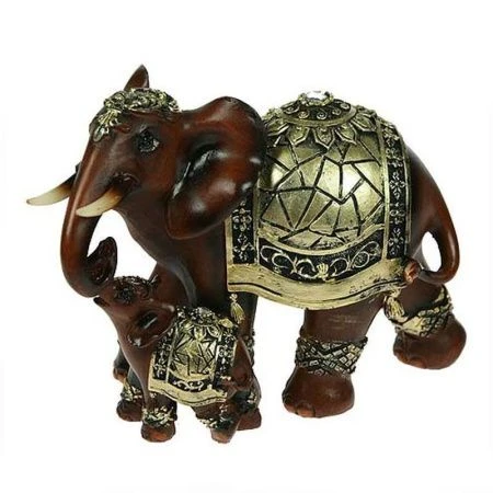 яяяФигурка Слон со слоненком 16*8*13см