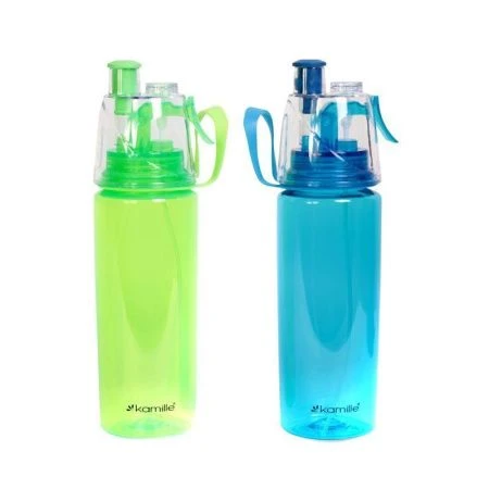 Бутылка для воды 570мл пластик (зелёный, голубой) арт. 2301 (12/40)