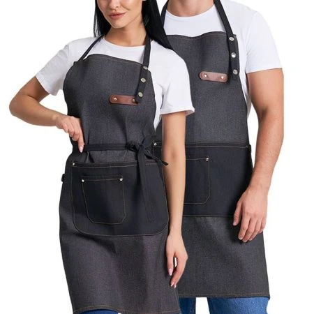 Фартук кухонный 70*80см хлопок/полиэстер темно-серый PG-351