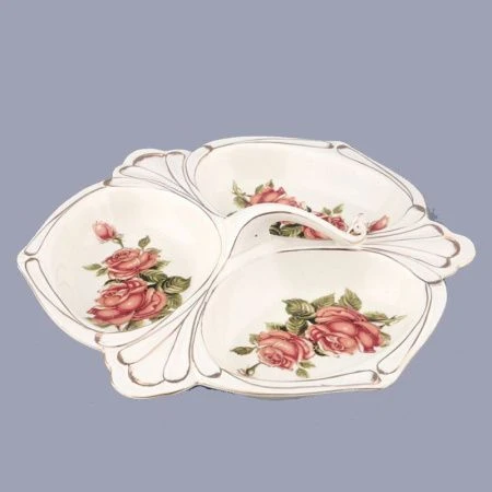 Менажница 3 секции керамика 30см (8)