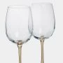 Бокалы для белого вина набор 2шт 430мл стекло Ravello золотая ножка ANLAF-EOTU06