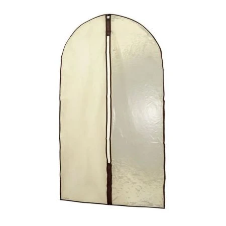 Чехол для одежды с прозрачной половинкой спанбонд Ордер Про 100*60см бежевый