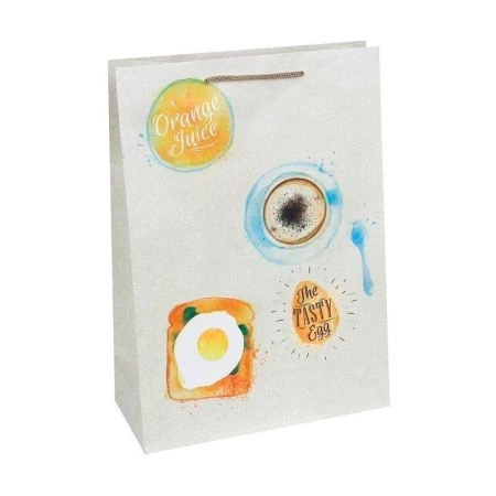 Пакет с матовой ламинацией 22*31*10см ML Вкусный завтрак 128г ППД-0098