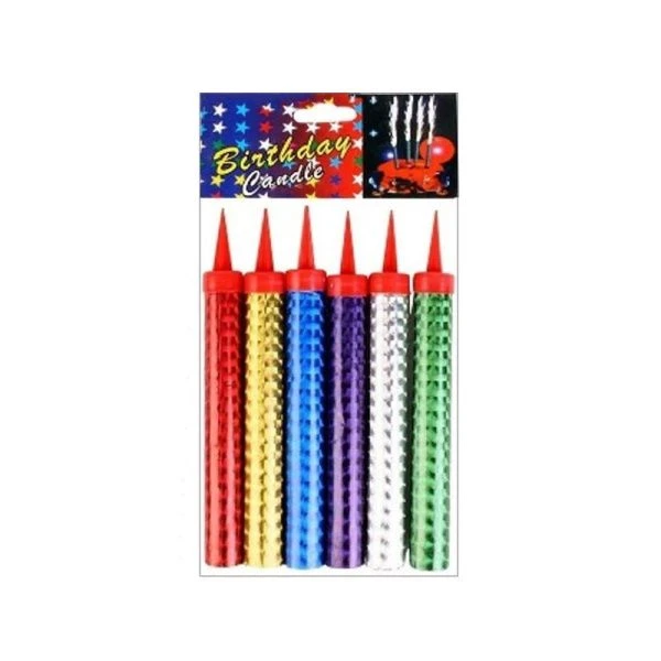 Набор свечей для торта Фонтан 6шт 30см (200)