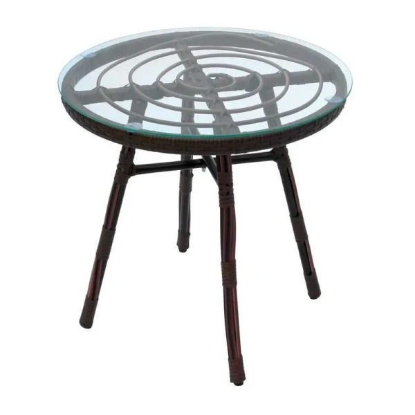 Набор мебели иск.ротанг Амальфи (2 кресла+2 подушки+стол 60см) коричневый,красный, арт. SR003 (1)