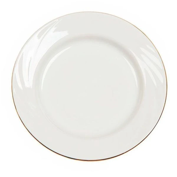 Тарелка мелкая 17,5см фарфор БЕЛЬЕ С ЗОЛОТОЙ ОТВОДКОЙ Голубка (20)