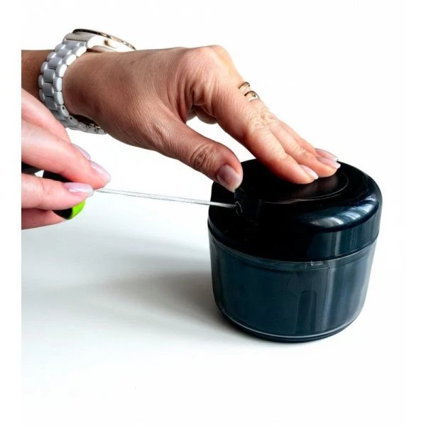 Измельчитель ручной с шнуром 10*5,8см 230мл нерж.сталь/пластик (36)