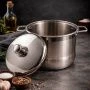 Набор кастрюль 4пр (11,2/13,6/16,2/19,3л) нерж.сталь с мет.крышками индукция JC-18165 (2)