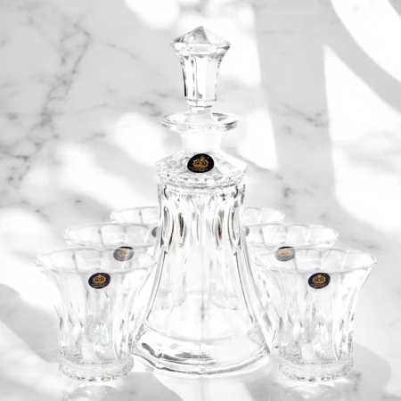 Набор для виски 7пр (графин 580мл, 6 стаканов 300мл) стекло JC-16175 (4)