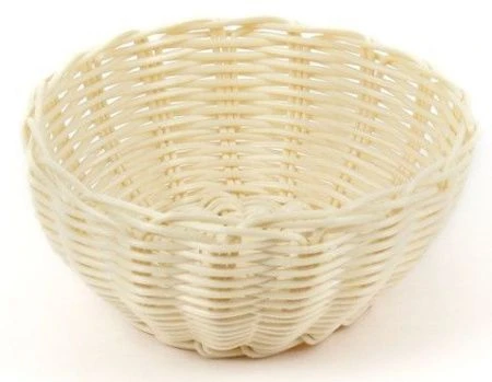 яяяКорзинка круглая  d-17.5*7см пласт. бежевая Beige KT2024