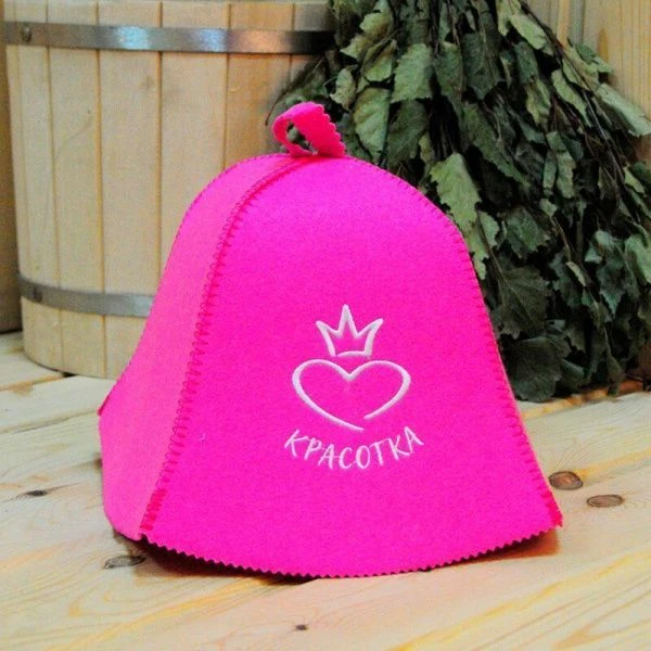 Шапка банная Красотка розовая