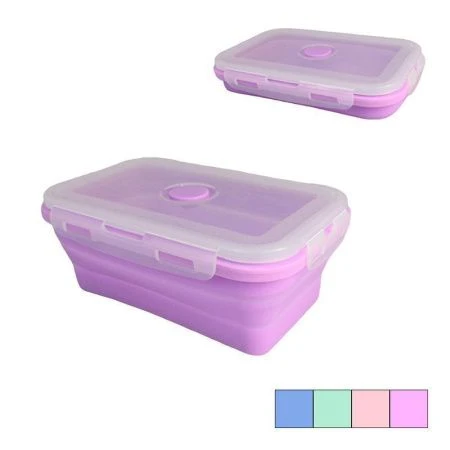 Контейнер пищевой 11,5*18см силикон складной (120)