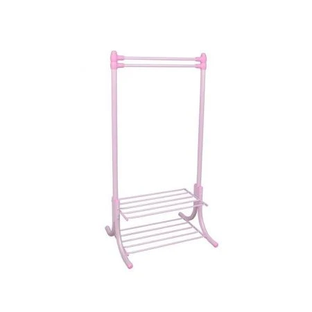 Вешалка гардеробная ВМ3 Мини с полкой для обуви 600*460*1190мм металл розовый (1)