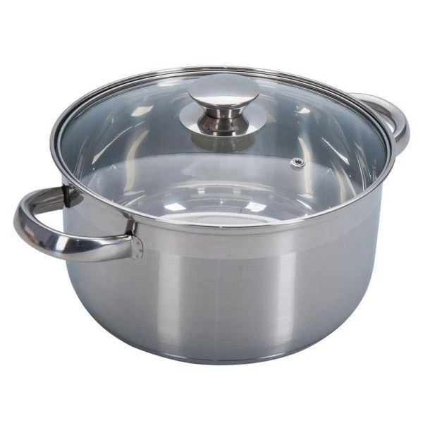 Кастрюля 2,4л нерж.сталь Promo со стекл.крышкой 18*9,5см 94-1003 (6)